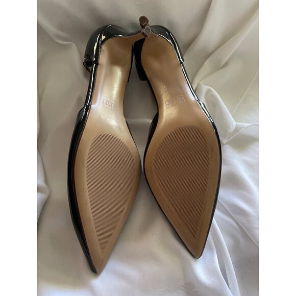 Womens Black Patent Leather Pointed Toe T-Strap Heels Size US 11 / EU 46 - Picture 4 of 6